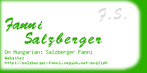 fanni salzberger business card